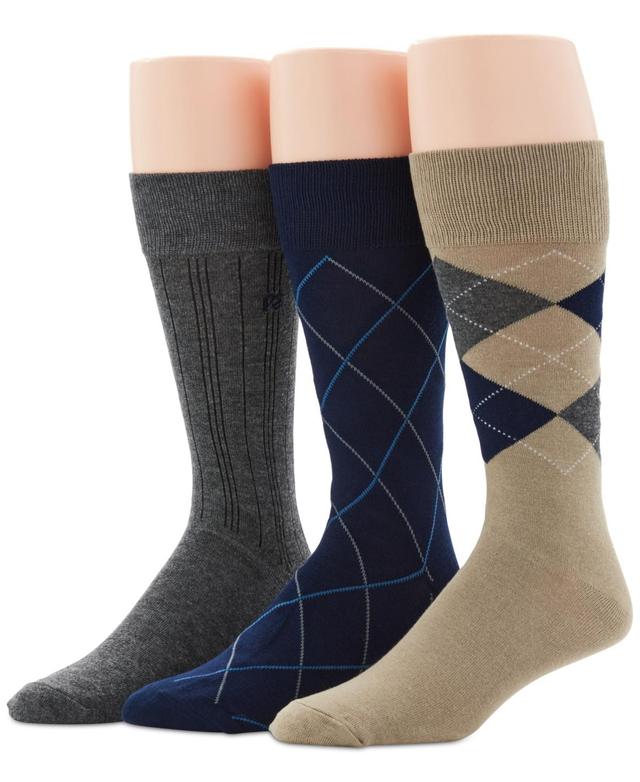 Perry Ellis Mens 3-Pk. Patterned Dress Socks Product Image