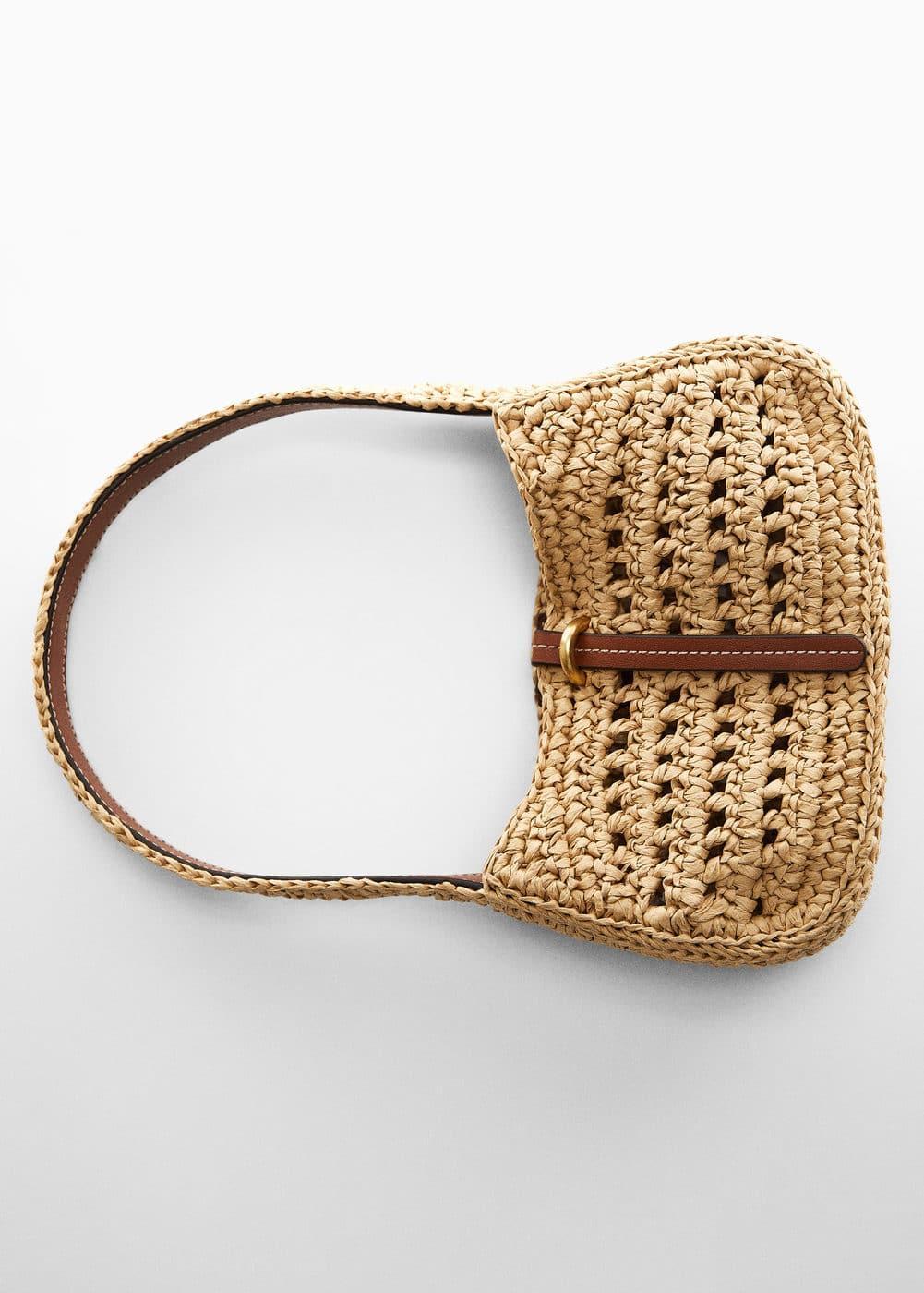 Natural fiber shoulder bag - Women | MANGO USA Product Image