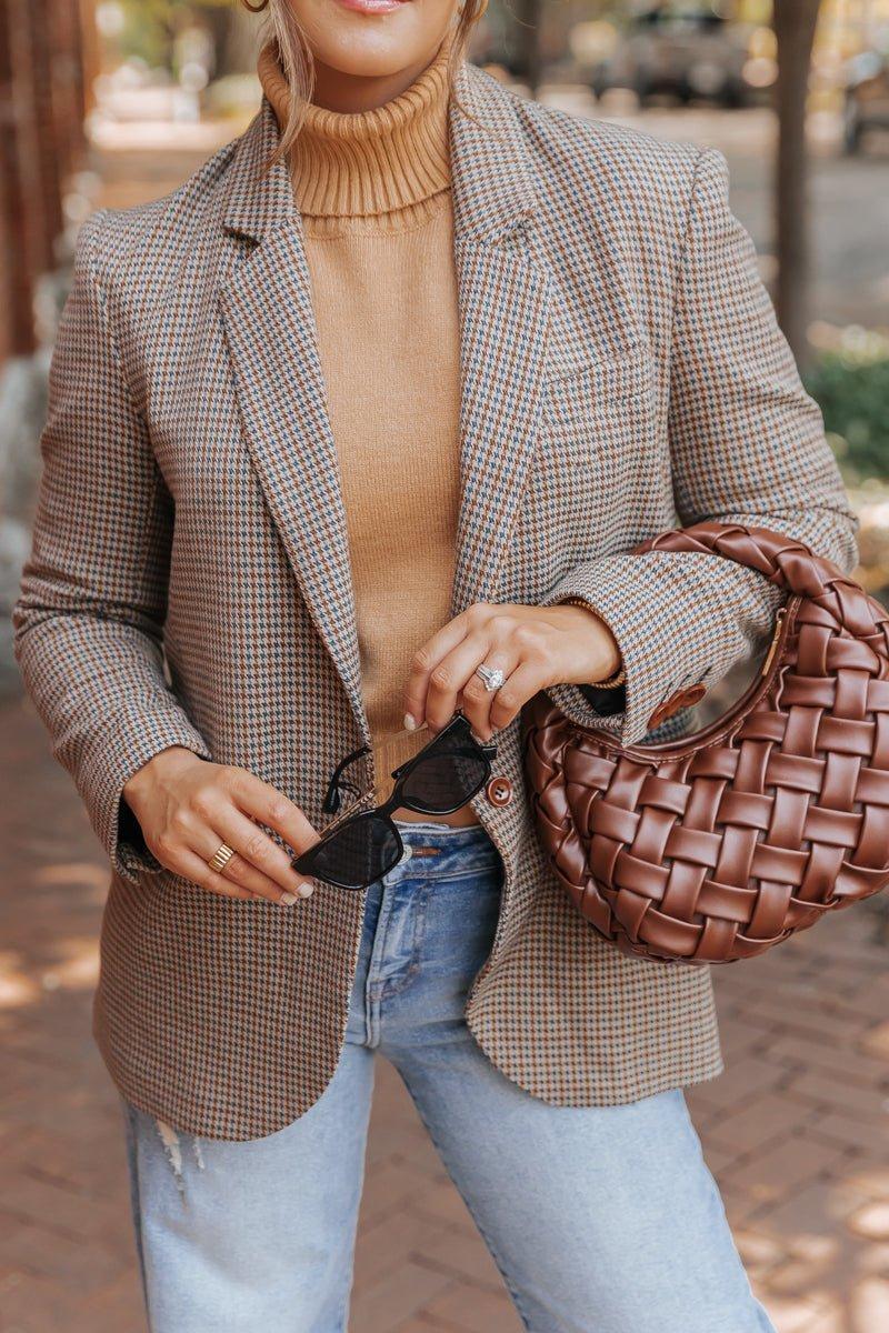 Boss Babe Oversized Plaid Blazer - FINAL SALE Product Image