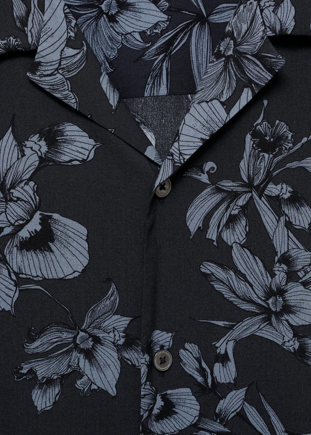 Mango Mens Flowy Hawaiian-Print Shirt Product Image