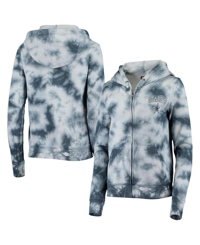 Womens New Era Dallas Cowboys Tie Dye Fleece Full-Zip Hoodie Blue Product Image