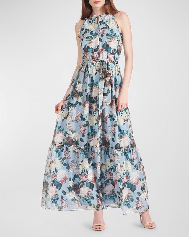 Blair Tiered Floral-Print Chiffon Maxi Dress Product Image