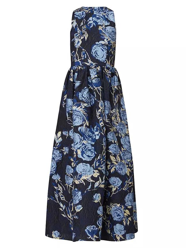 Serra Floral Jacquard Gown Product Image