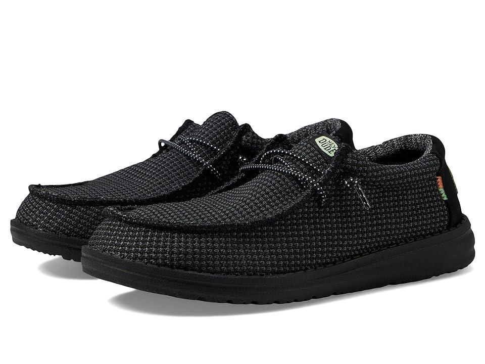 Hey Dude Wally Sport Mesh (Little Kid/Big Kid) (Black) Men's Shoes Product Image