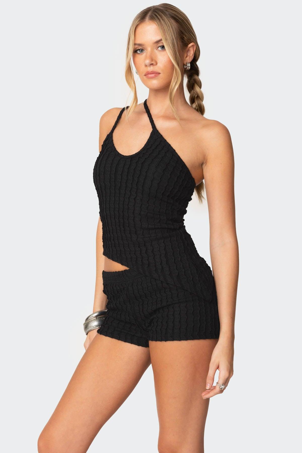 Phoebe Textured Knit Shorts Product Image