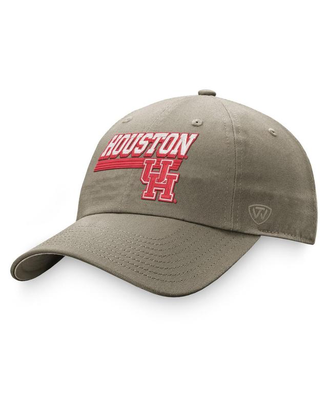 Mens Top of the World Khaki Houston Cougars Slice Adjustable Hat Product Image