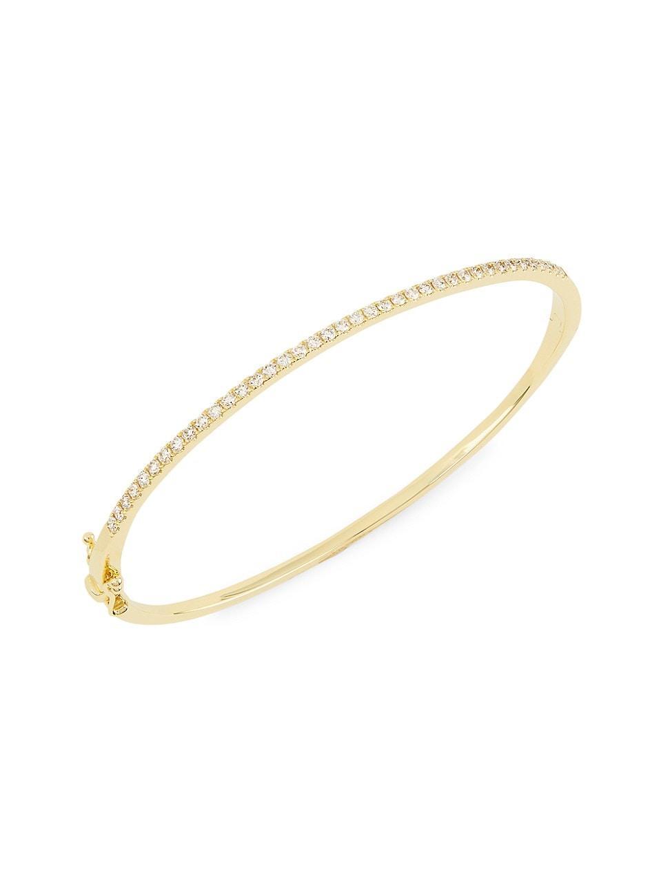 Womens 14K Yellow Gold & 0.62 TCW Diamond Bangle Product Image