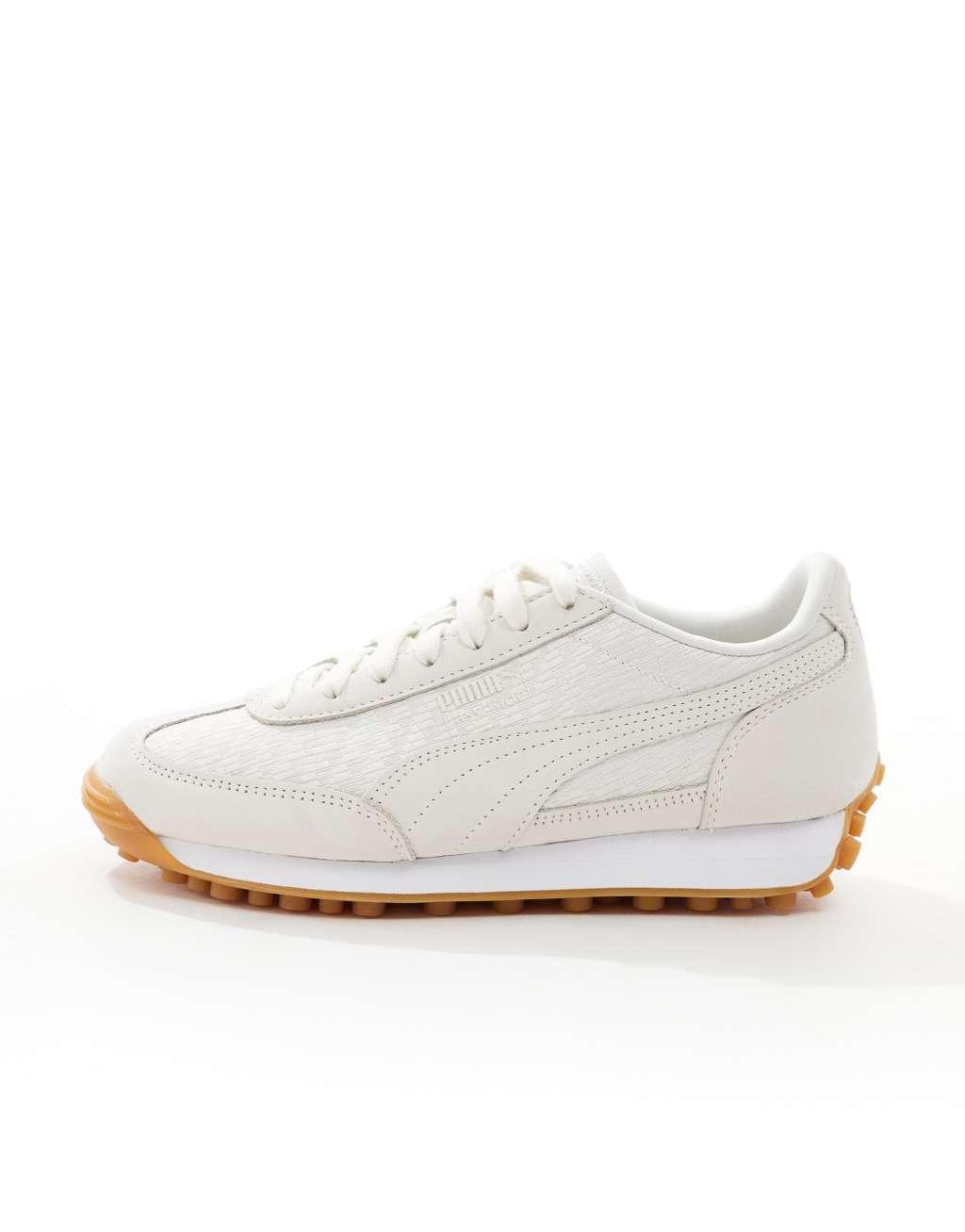 PUMA Easy Rider Weave sneakers in gray and white Product Image