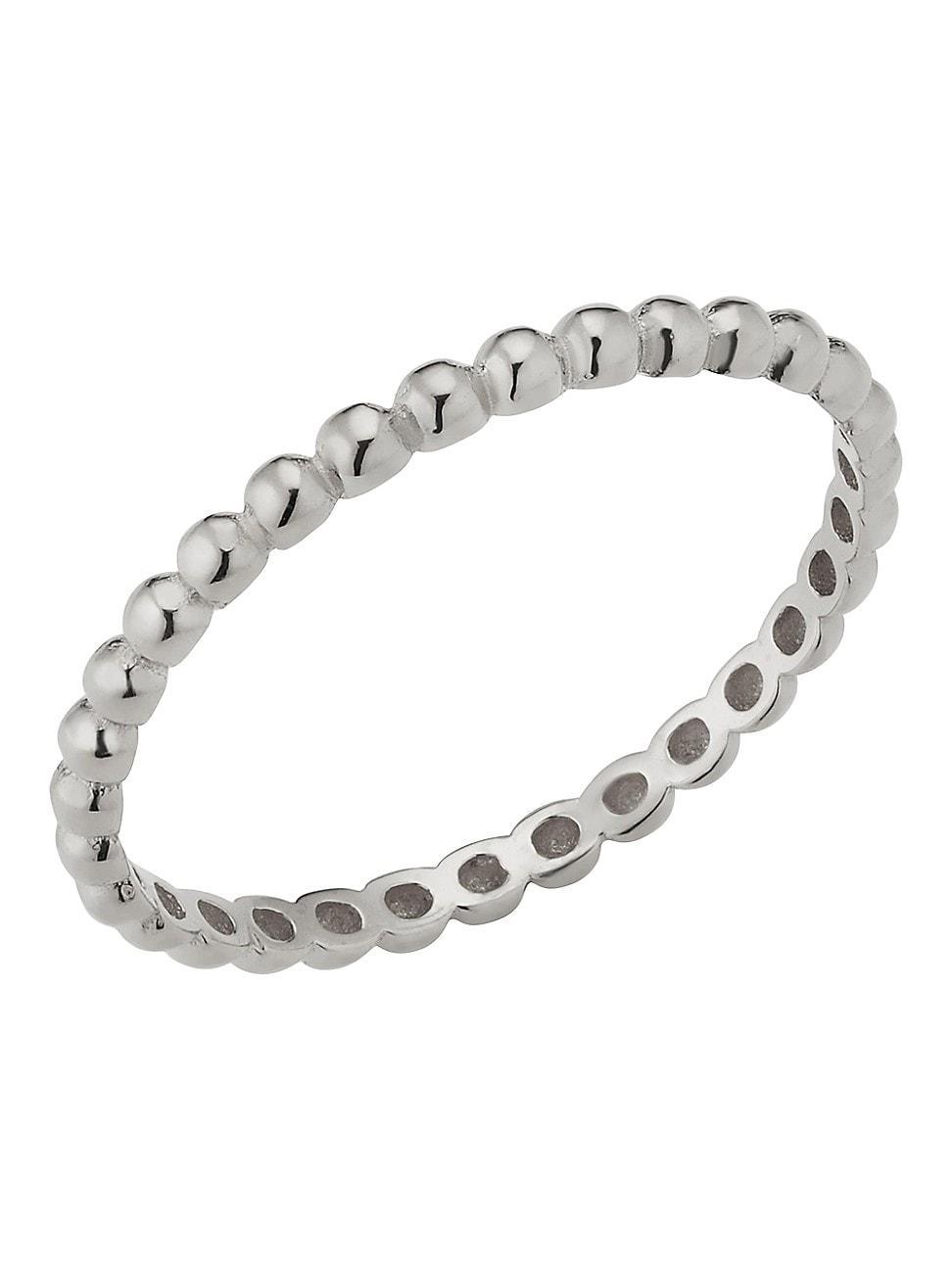 Womens 14K White Gold Have a Ball Stack Ring Product Image