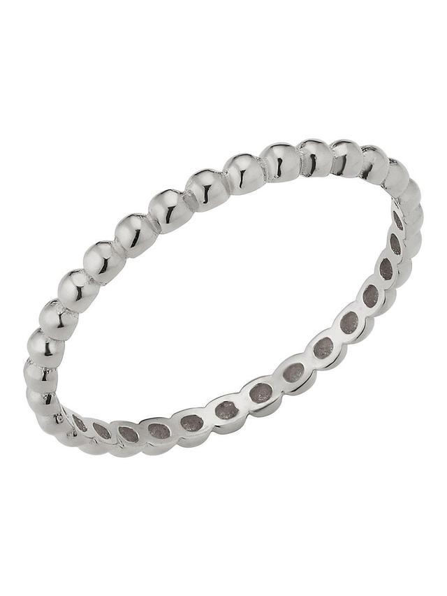 Womens 14K White Gold Have a Ball Stack Ring Product Image