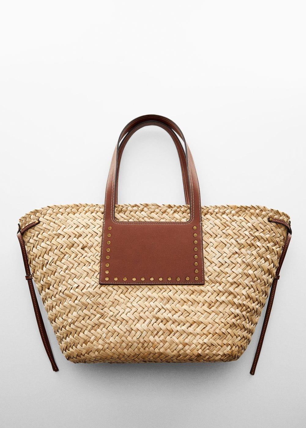 MANGO - Double strap basket bag - One size - Women Product Image