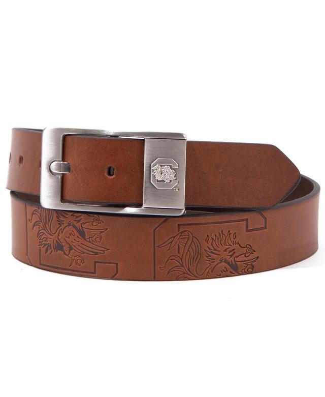 Mens South Carolina Gamecocks Brandish Leather Belt Brown Product Image