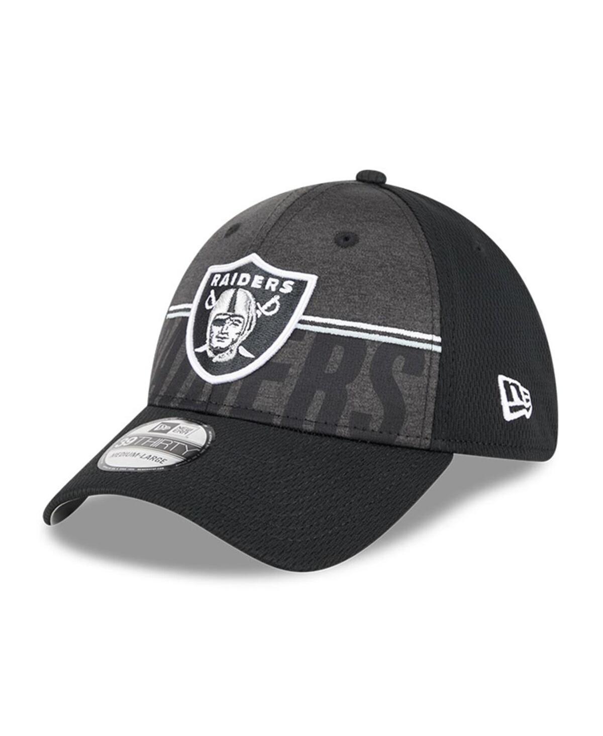 Mens New Era Black Las Vegas Raiders 2023 Nfl Training Camp 39THIRTY Flex Fit Hat Product Image