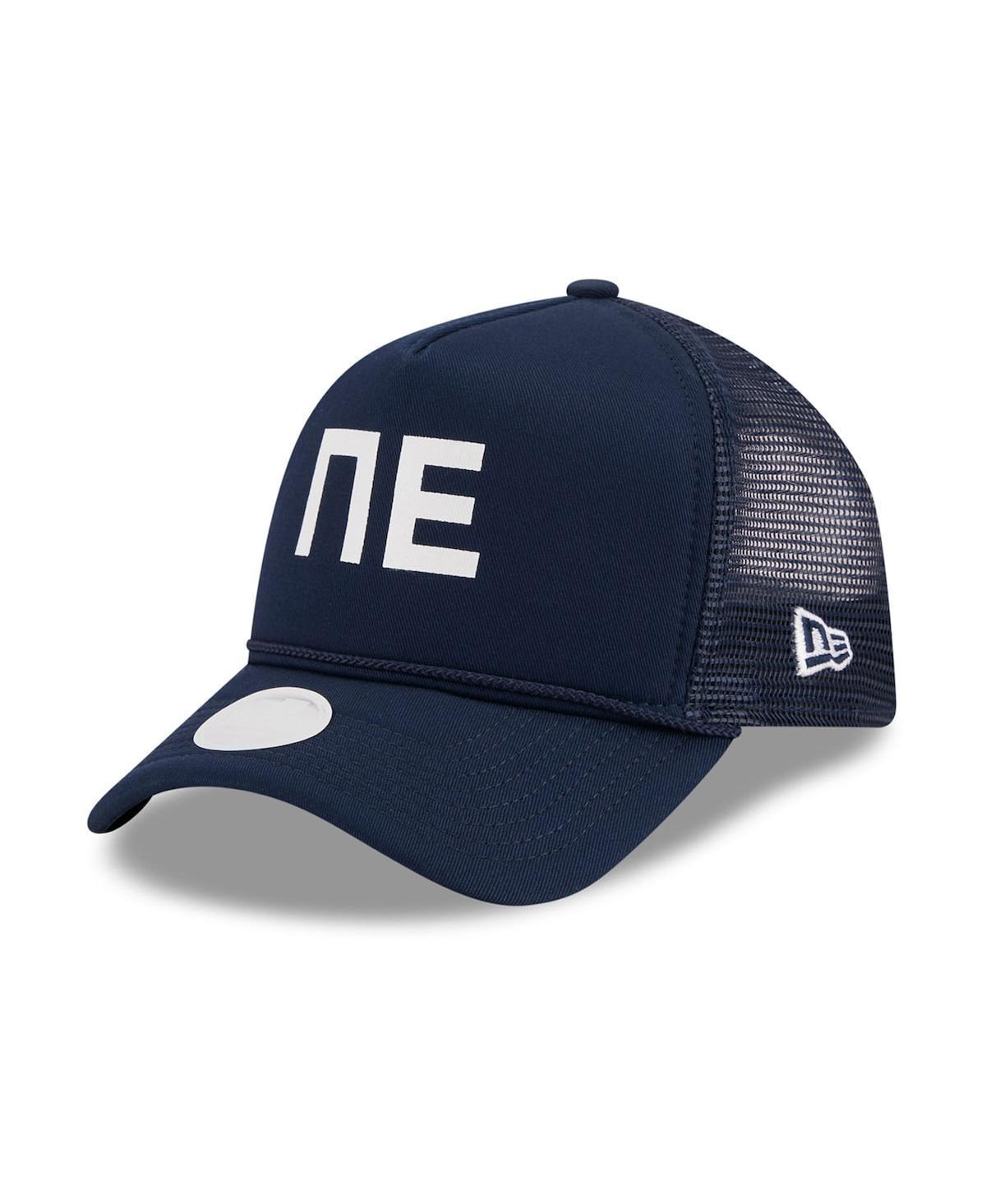 Womens New Era New England Patriots McGee Trucker 9FORTY Adjustable Hat, Blue Product Image