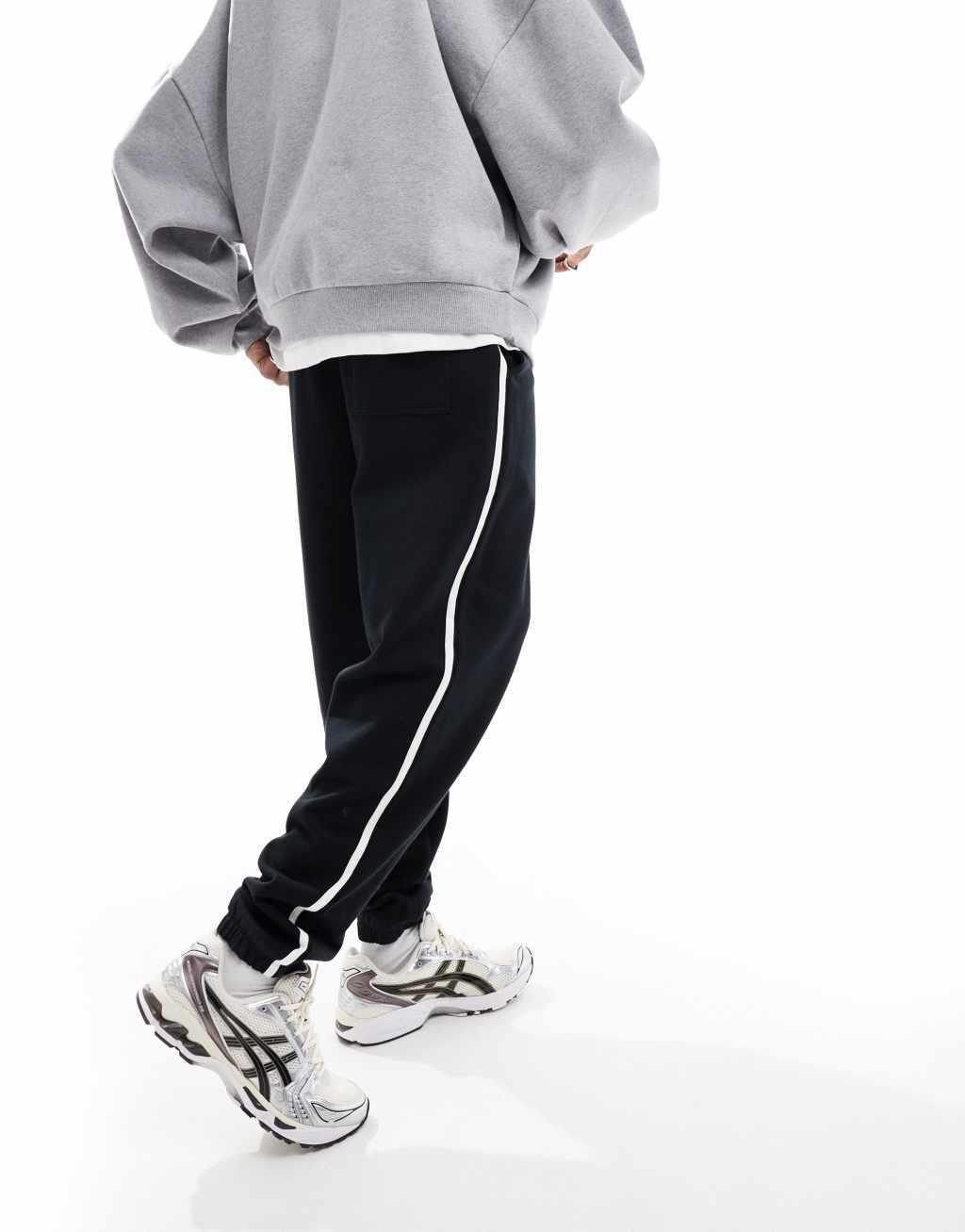 ASOS DESIGN oversized sweatpants in black Product Image