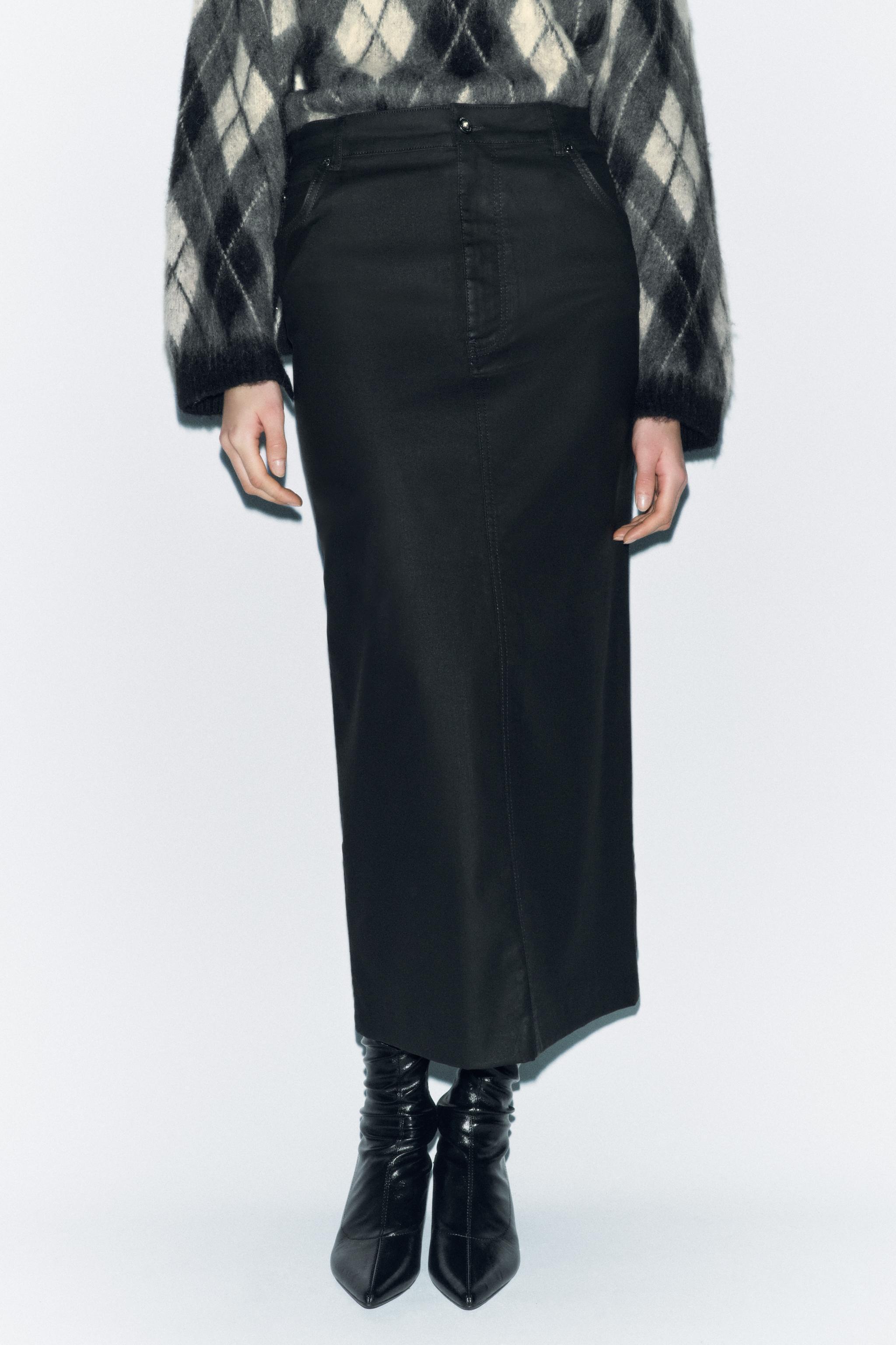 WAXED PENCIL SKIRT ZW COLLECTION Product Image