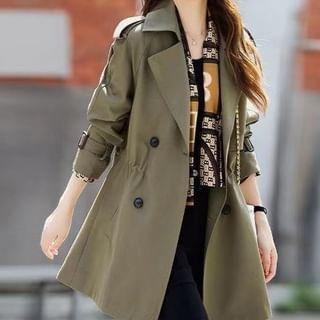 Plain Double-Breasted Trench Jacket product image