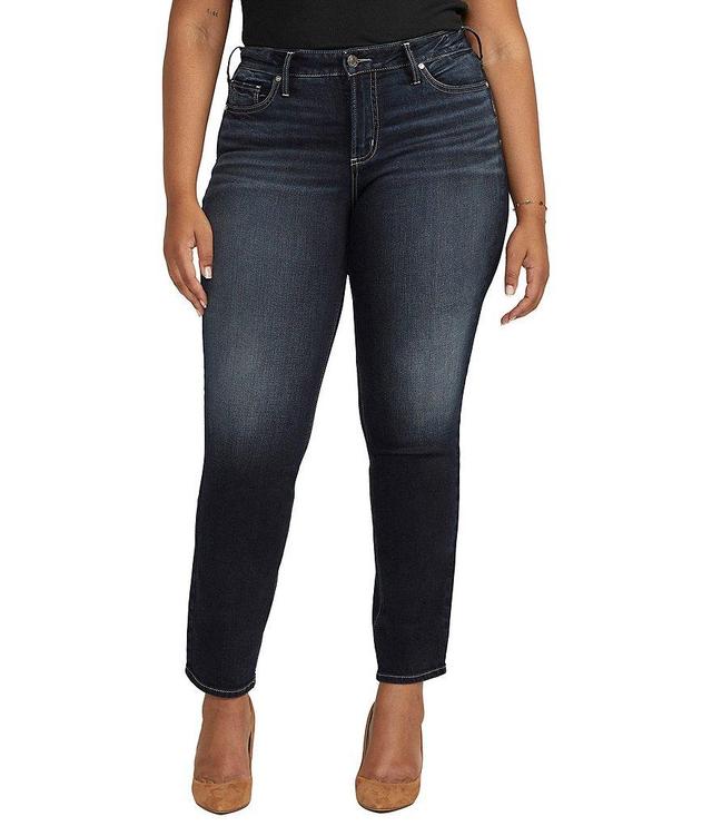 Silver Jeans Co. Plus Size Suki Mid-Rise Straight Leg Jeans Product Image