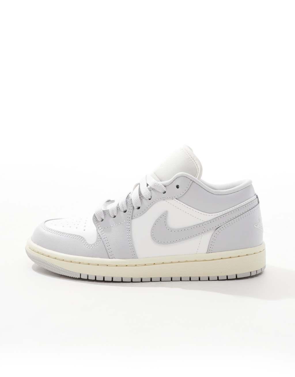 Nike Air Jordan 1 Low sneakers in white and gray  Product Image