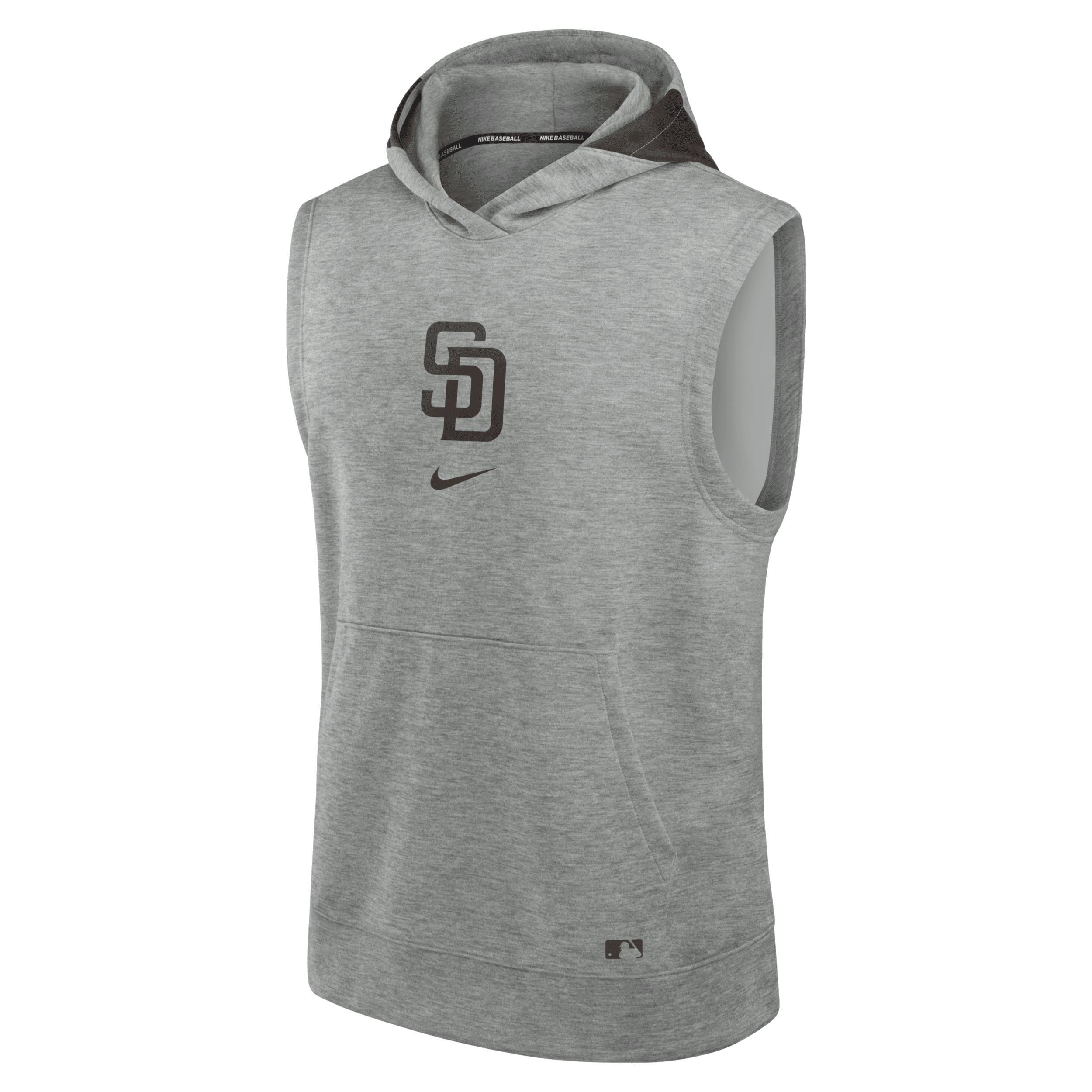 Cincinnati Reds Authentic Collection Early Work Menâs Nike Men's Dri-FIT MLB Sleeveless Pullover Hoodie Product Image