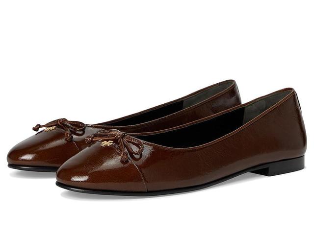 Tory Burch Cap-Toe Ballet (Dark Maple/Dark Maple) Women's Shoes Product Image