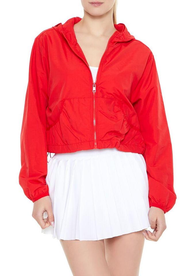 Cropped Hooded Zip-Up Jacket | Forever 21 Product Image