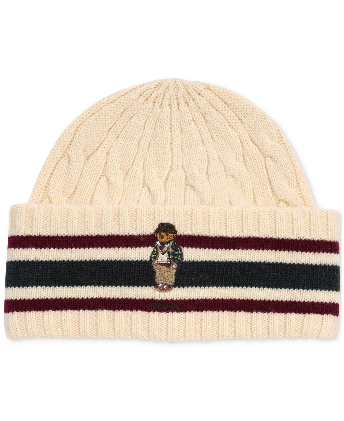 Polo Ralph Lauren Mens Polo Bear Cricket Striped Performance Beanie Product Image