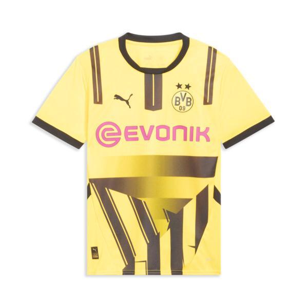 PUMA Borussia Dortmund 24/25 Cup Men's Replica Soccer Jersey in Faster Yellow/Black Product Image