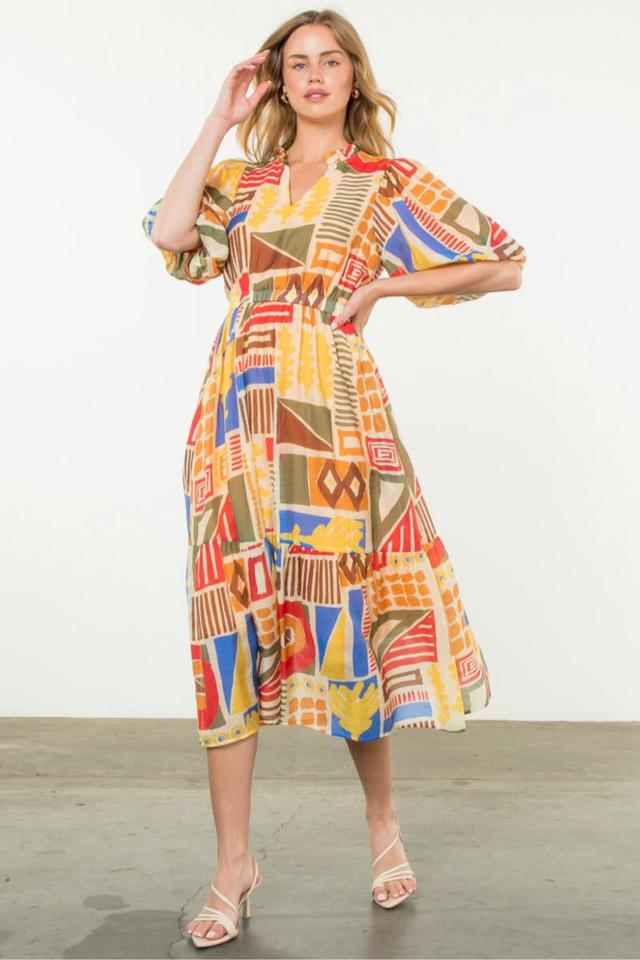 Abstract Print Dress Product Image