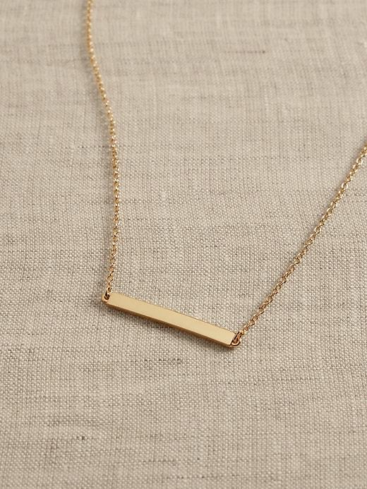 14K Gold Plated Bar Necklace Product Image