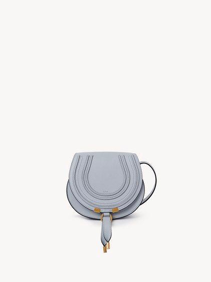 Small Marcie saddle bag in grained leather Product Image