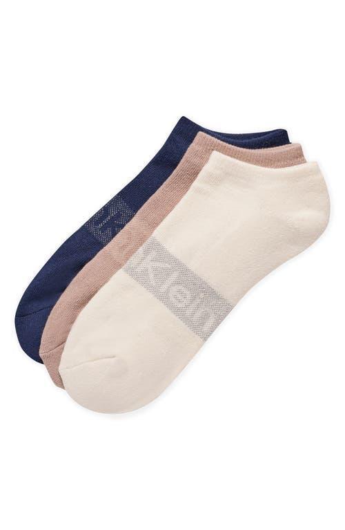 Calvin Klein Assorted 3-Pack Cushion Organic Cotton Blend No-Show Socks Product Image