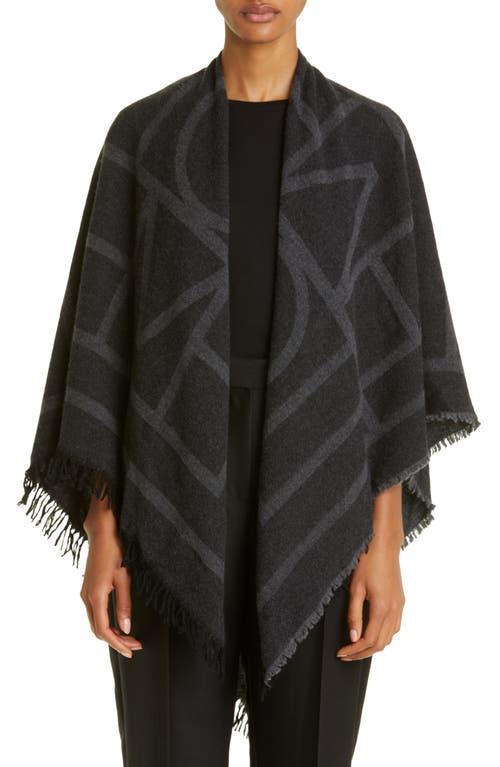 Totme Monogram Wool & Cashmere Fringe Scarf Product Image