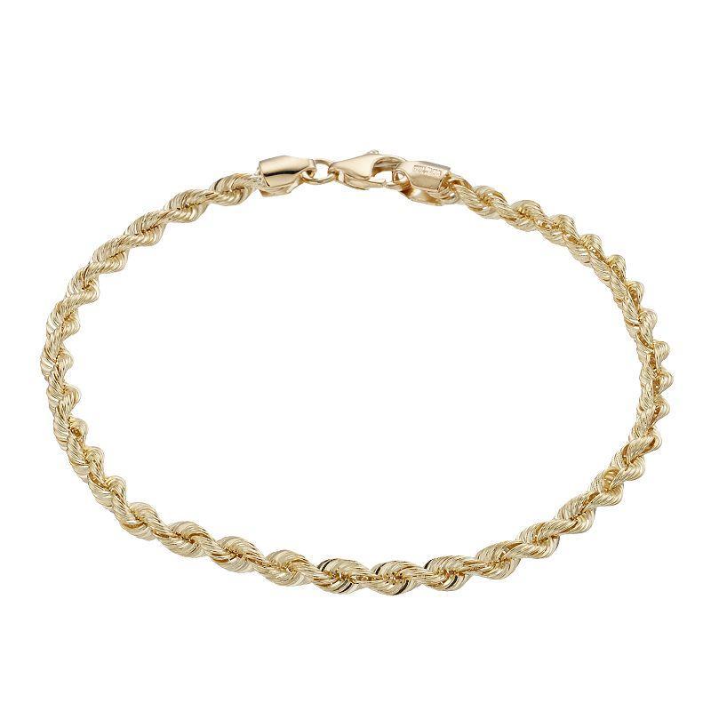 14k Gold Silk Rope Bracelet, Womens Product Image