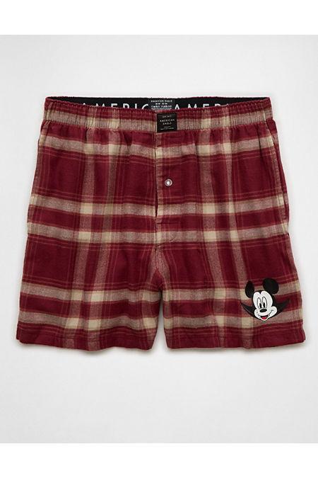 AEO Mens Plaid Mickey Halloween Flannel Pocket Boxer Short Men's Product Image