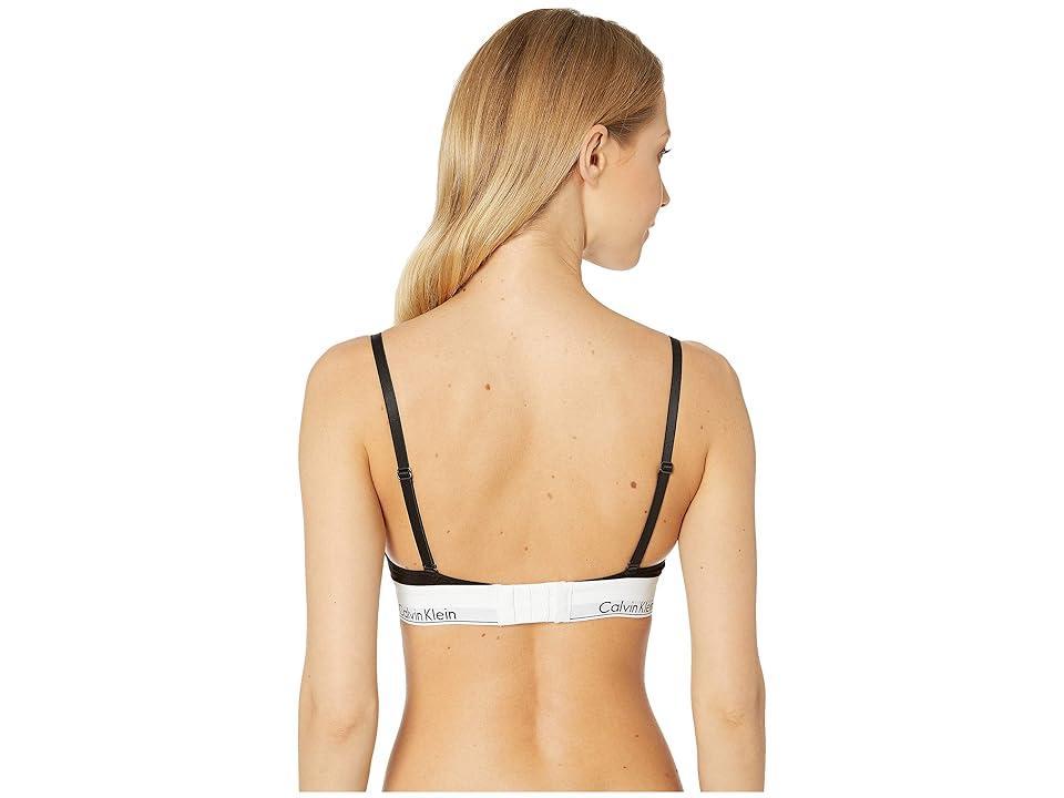 Calvin Klein Modern Cotton Light Lined Triangle Bralette QF5650, Womens Black Product Image