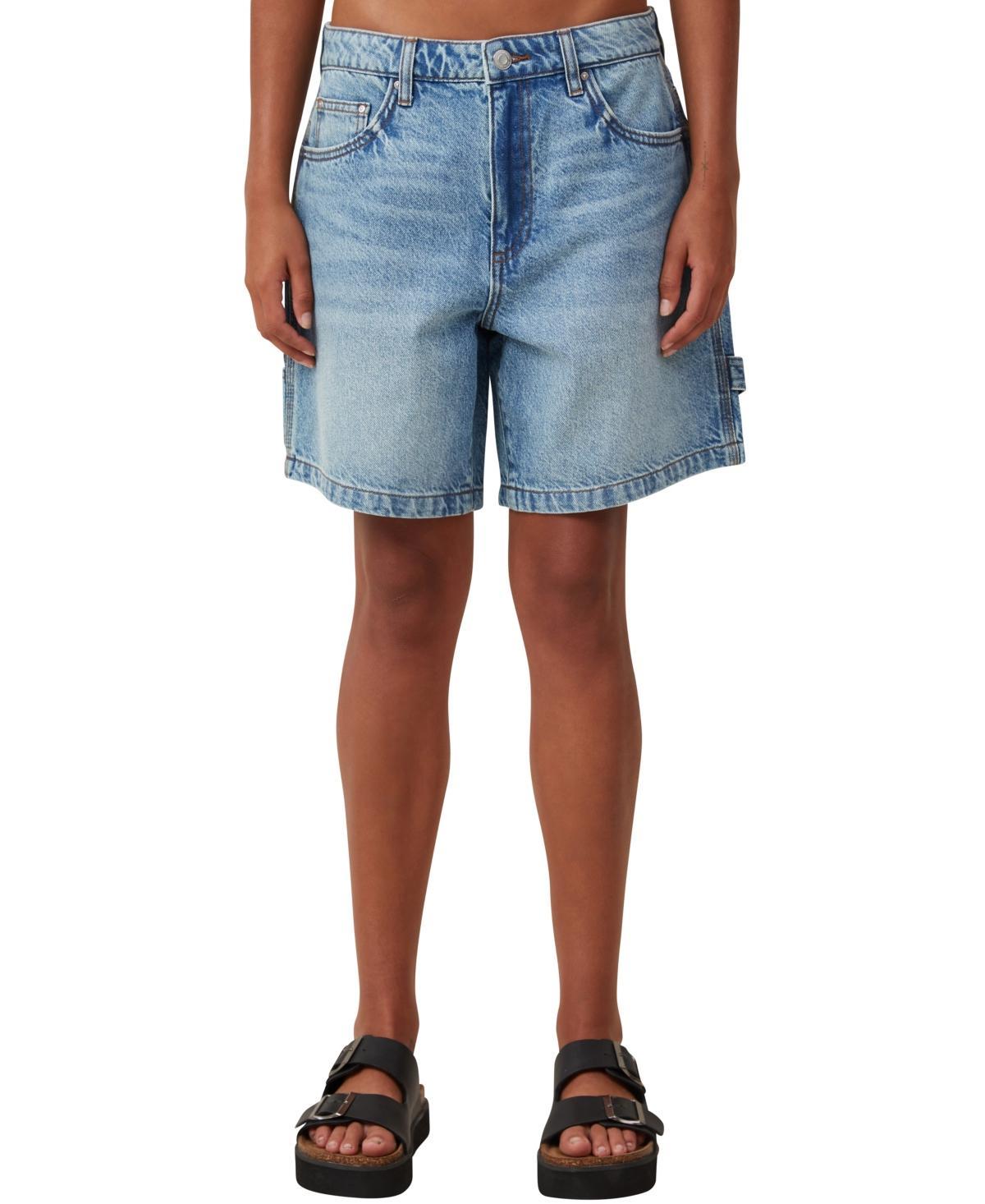 Cotton On Womens Relaxed Denim Shorts - Lake Blue Product Image