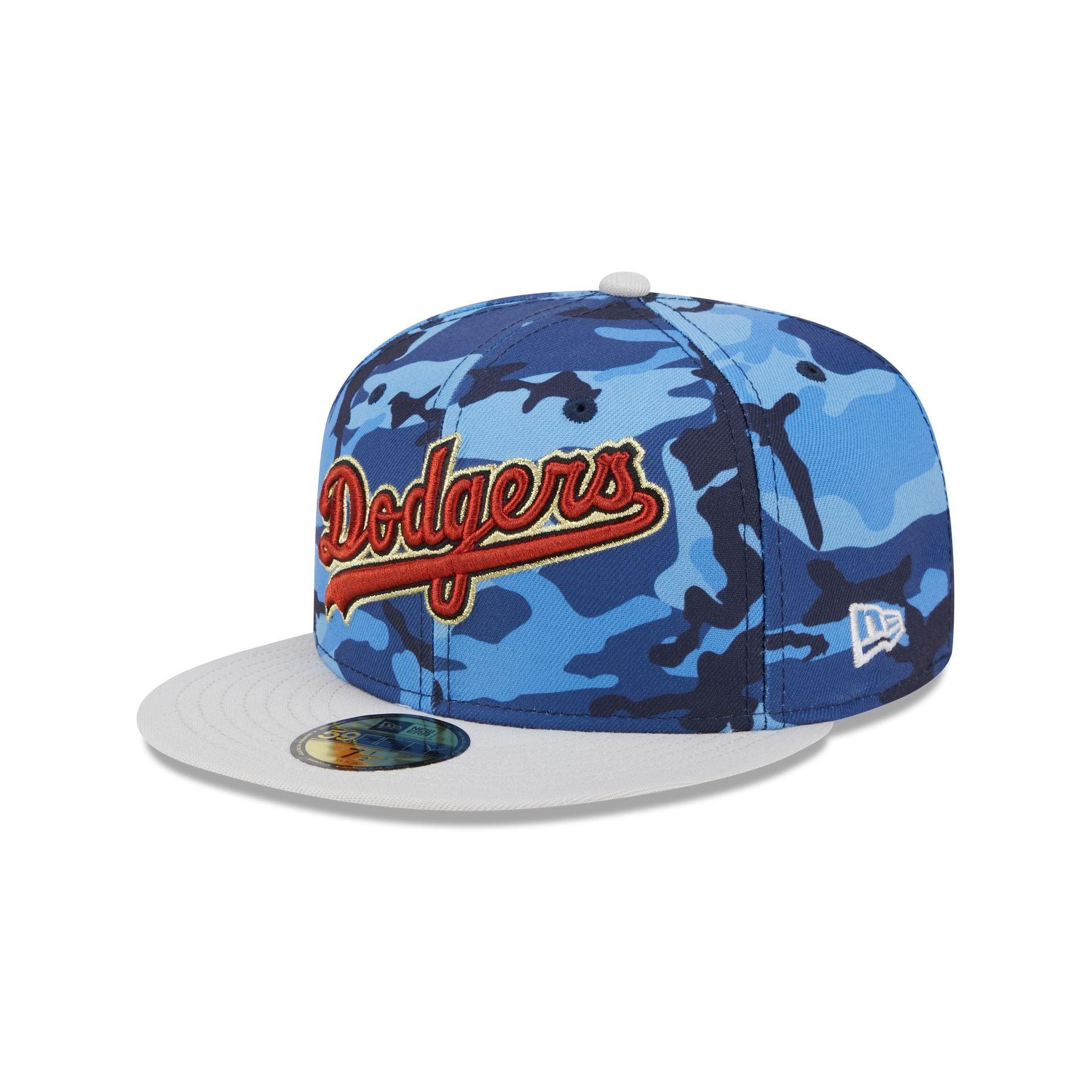 Los Angeles Dodgers Blue Camo 59FIFTY Fitted Hat Male Product Image