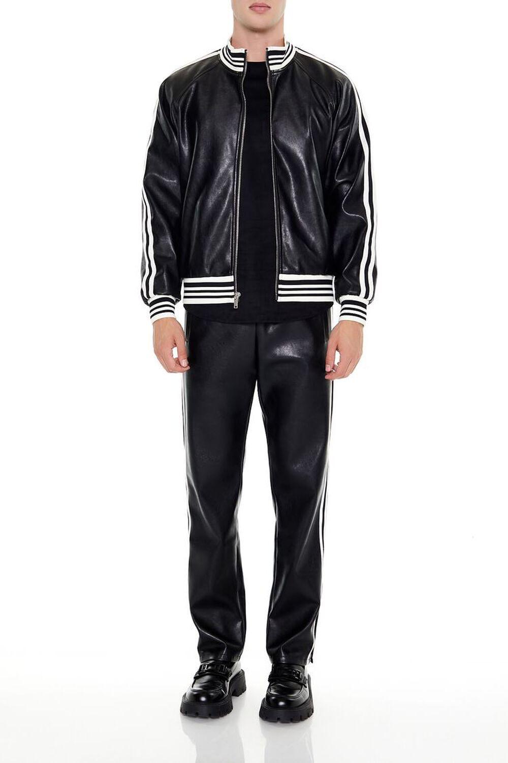 Varsity-Striped Bomber Jacket | Forever 21 Product Image