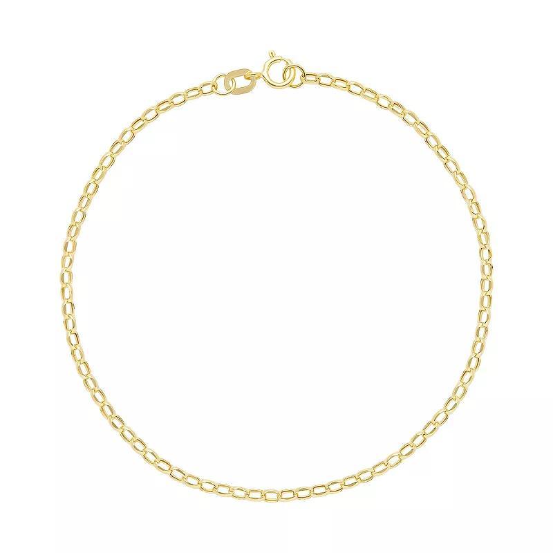 PRIMROSE 14k Gold Diamond-Cut Belcher Chain Bracelet, Womens 14k Yellow Gold Product Image