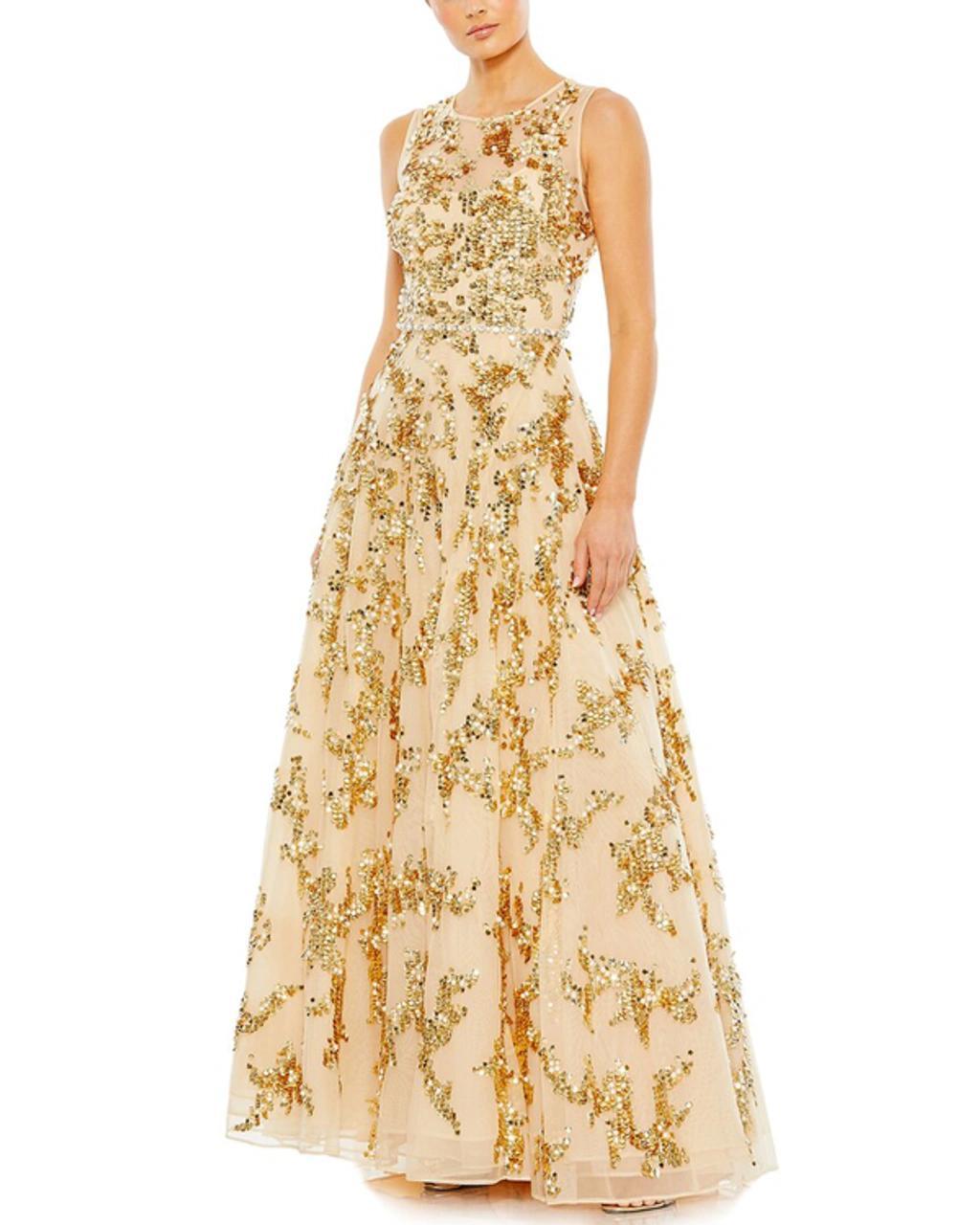 A-line Gown In Beige Product Image