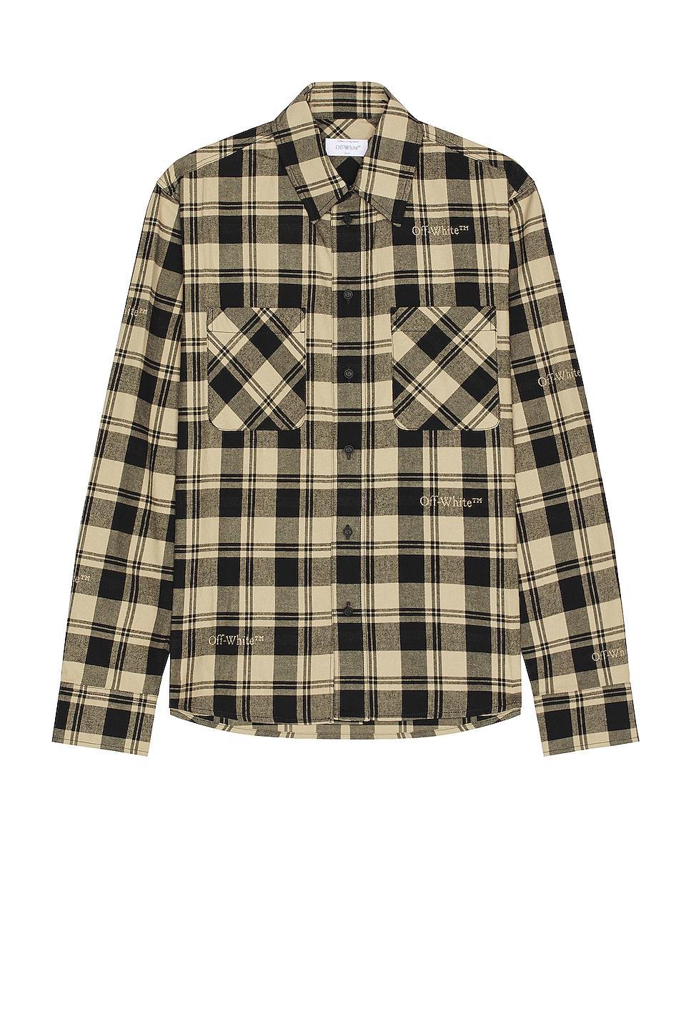 OFF-WHITE Check Flannel Shirt Size M, S, XL/1X. Product Image