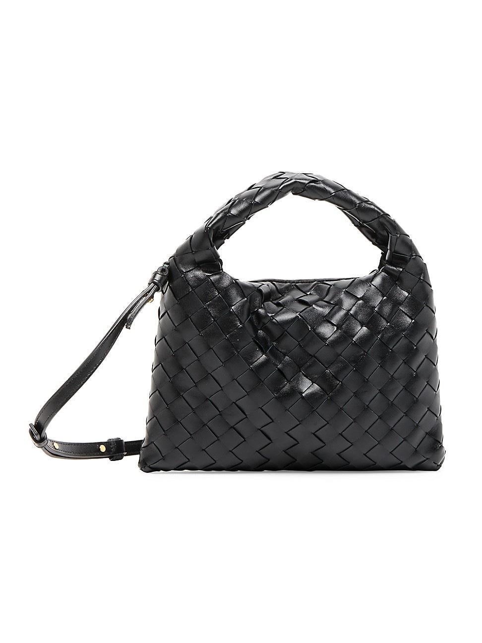 Bottega Veneta Mini Hop Intrecciato Leather Hobo Bag Product Image