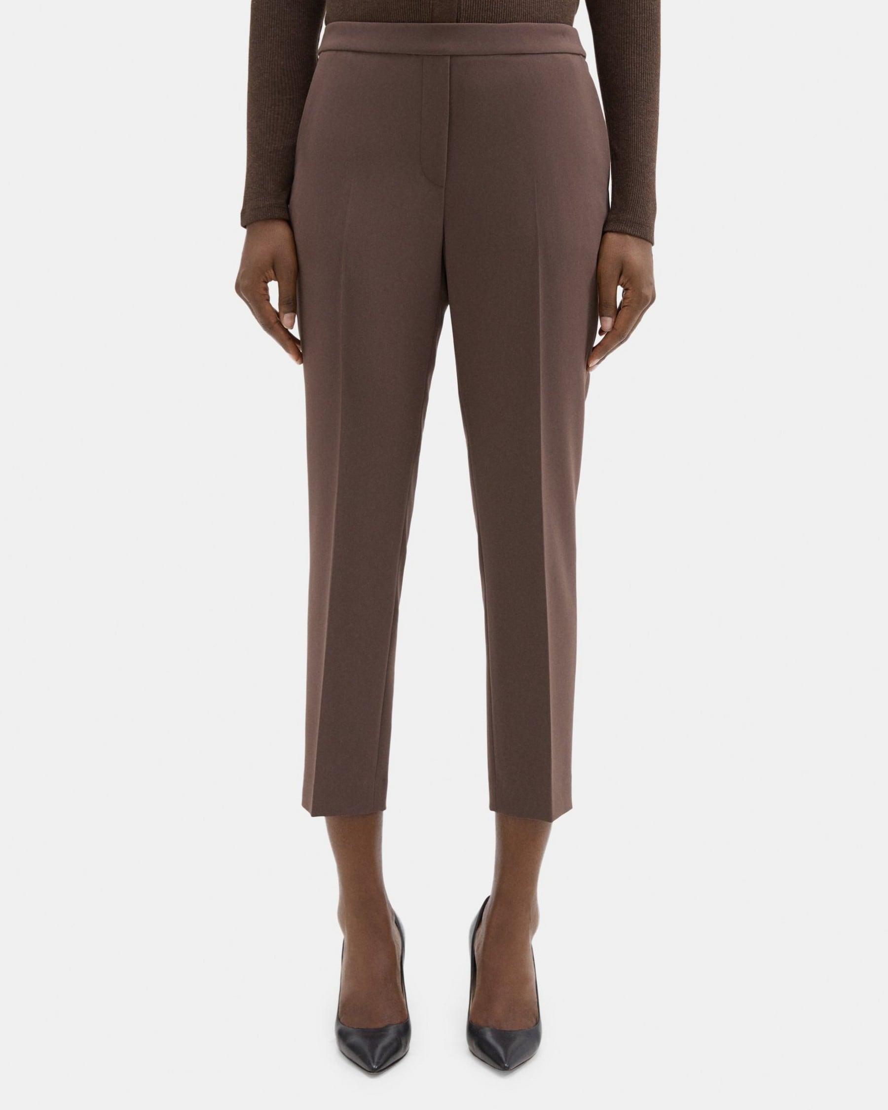 Cropped Slim Pull-On Pant in Crepe Product Image