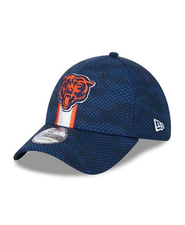 New Era Mens Navy Chicago Bears 2024 Sideline Primary Logo 39THIRTY Flex Hat Product Image