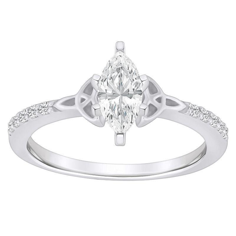 Alyson Layne 14k Gold 1/2 Carat T.W. Diamond Marquise Engagement Ring, Womens White Product Image