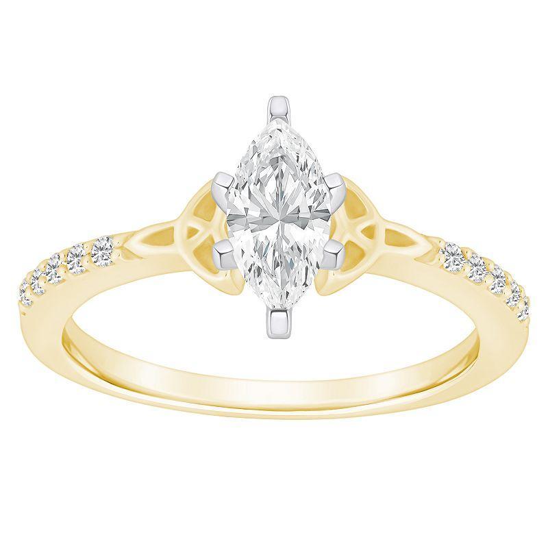 Alyson Layne 14k Gold 1/2 Carat T.W. Diamond Marquise Engagement Ring, Womens White Product Image