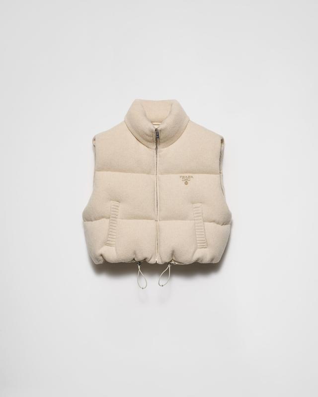 Wool and cashmere down vest Product Image