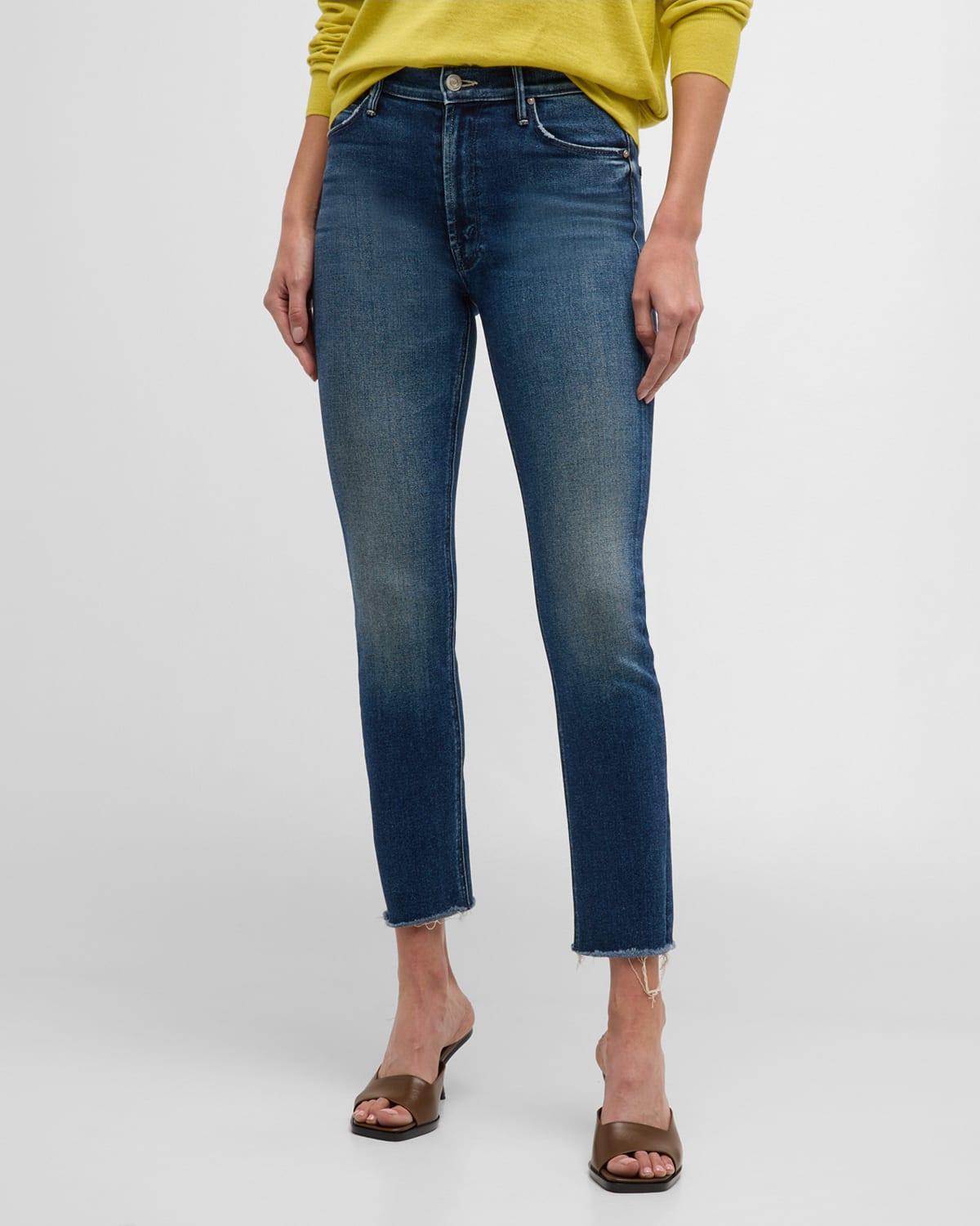 The Mid-Rise Dazzler Ankle Fray Jeans Product Image