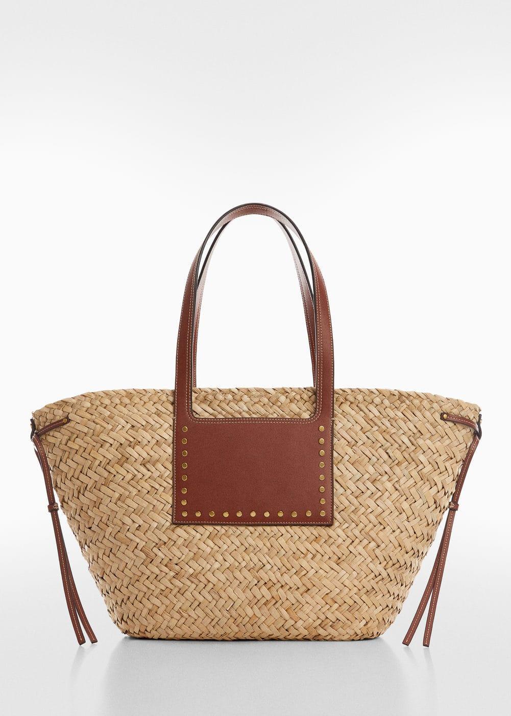 MANGO - Double strap basket bag - One size - Women Product Image